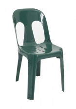 Pipee Chair Poly Prop Lunchroom. White, Grey, Green